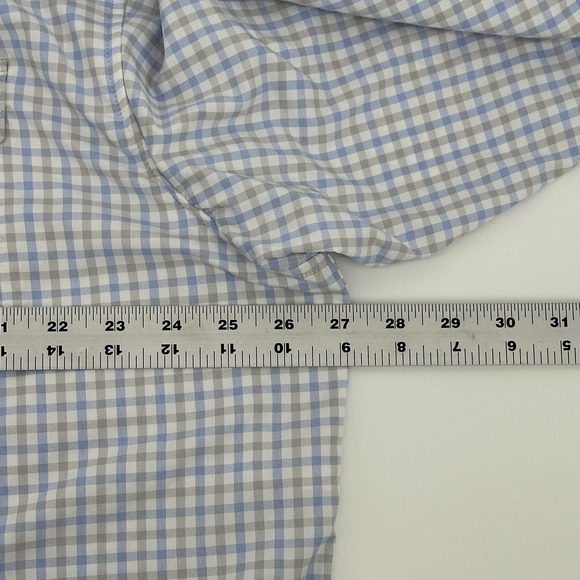 Poncho The Catfish Long Sleeve Shirt 2XL Outdoors Fishing Plaid Blue Gray Vent - Picture 10 of 12